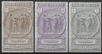 1923 Italia Camicie Nere 3v. MNH Sassone n. 147/49