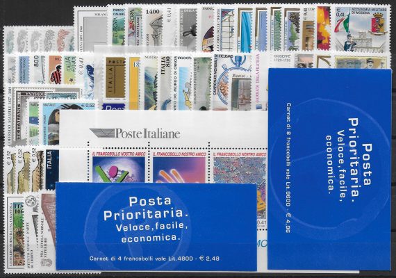 1999 Italia complete year 50v. + 1MS MNH