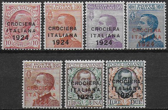 1924 Italia Crociera America Latina 7v. bc MNH Sassone n. 162/68