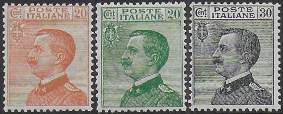 1925 Italia VE III 3v. MNH Sassone n. 183/85