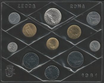 1981 Italia divisionale Zecca 11 monete FDC