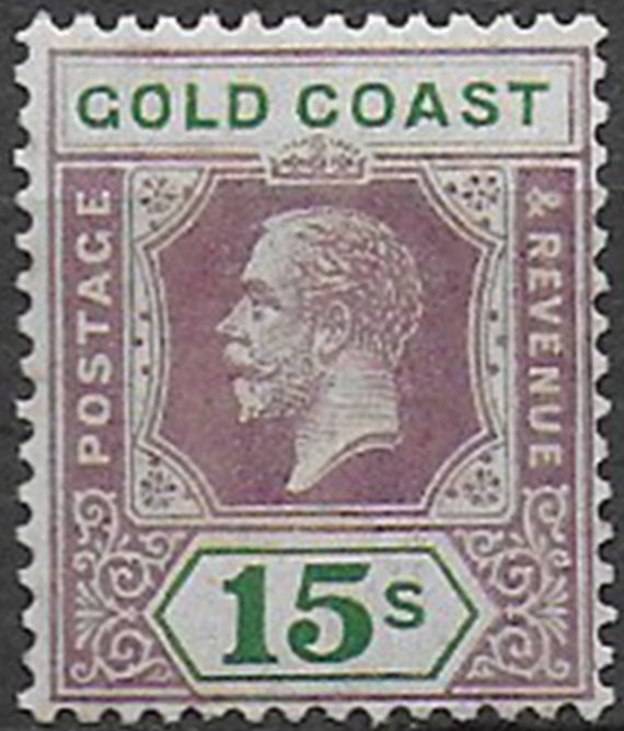 1924 Gold Coast Giorgio V 15s. MNH SG n. 100a