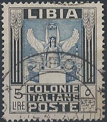 1940 Libia Vittoria alata cancelled Sass. n. 163