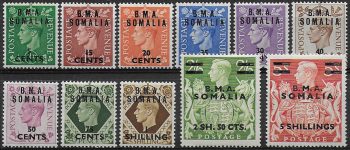 1948 Somalia British Administration B.M.A. 11v. MNH Sassone n. 10/20