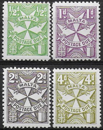 1967-70 Malta postage due stamps 4v. MNH SG n. D28/D31