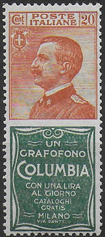 1925 Italia Pubblicitari 20c. Columbia MNH Sassone n. 20