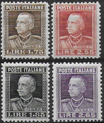 1927 Italia Vittorio Emanuele III 4v. MNH Sassone n. 214/17