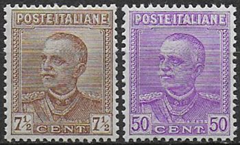 1928 Italia Vittorio Emanuele III 2v. bc MNH Sassone n. 224/25