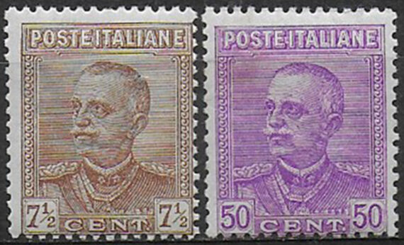 1928 Italia Vittorio Emanuele III 2v. mc MNH Sassone n. 224/25