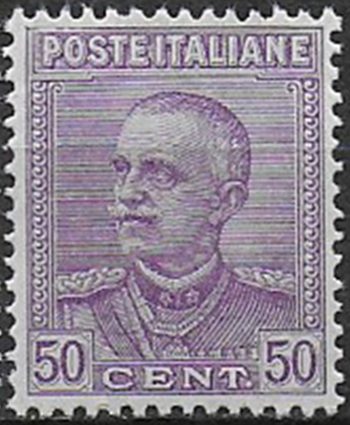 1928 Italia VE III 50c. violetto bc MNH Sassone n. 225aa