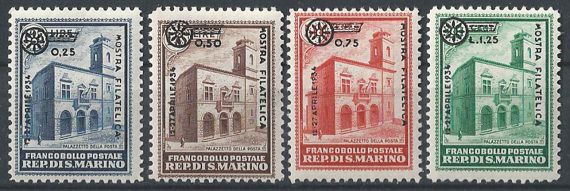 1934 San Marino fiera di Milano 4v. MNH Sass. n. 180/83