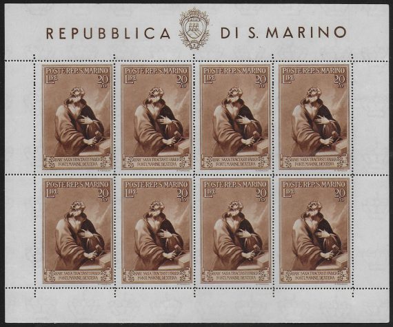 1944 San Marino Case Popolari MS MNH Sassone n. (4c)