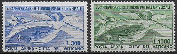 1949 Vaticano UPU 2v. MNH Sass. n. A 18/19