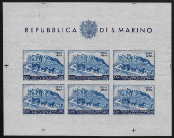 1951 San Marino Lire 200 UPU ND MS MNH Sassone n. 11