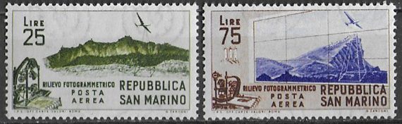 1952 San Marino 2v. MNH Sass. n. A 109/110