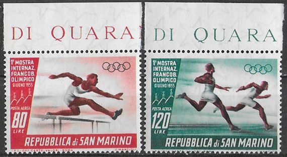 1955 San Marino 2v. MNH Sass. n. A 114/115