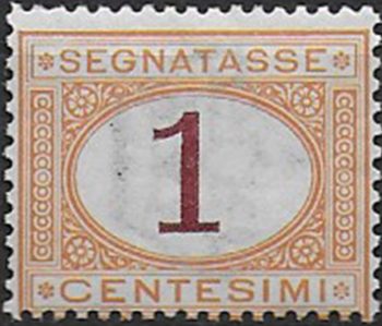 1870 Italia segnatasse 1c. mc MNH Sassone n. 3