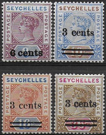 1901 Seychelles Queen Victoria 4v. MH SG n. 37/40