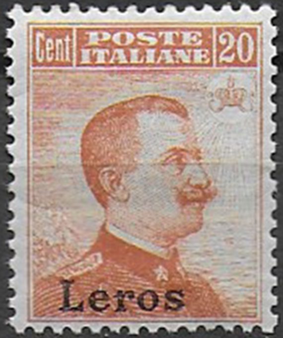 1917 Egeo Lero 20c. arancio MNH Sassone n. 9