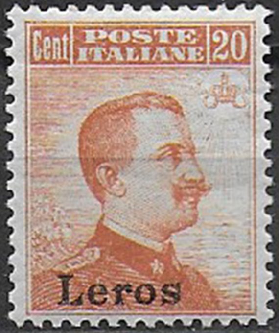 1917 Egeo Lero 20c. arancio bc MNH Sassone n. 9