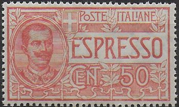 1920 Italia Espresso 50c. rosso 1v. bc MNH Sassone n. 4