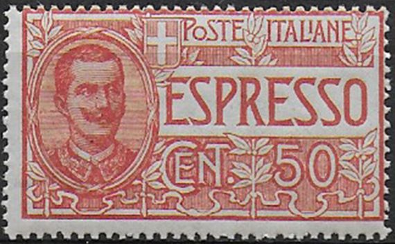 1920 Italia Espresso 50c. rosso 1v. mc MNH Sassone n. 4
