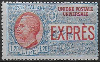 1922 Italia Espresso Lire 1,20 NE 1v. mc MNH Sassone n. 8