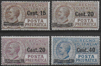 1924-25 Italia Pneumatica new value 4v. MNH Sassone n. 4/7