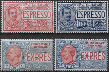 1925-26 Italia Espressi nuovi valori 4v. MNH Sassone n. 11/14