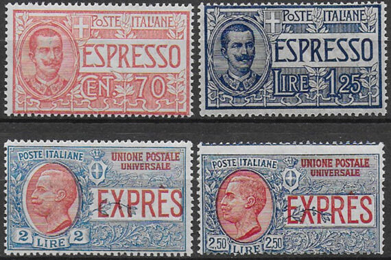 1925-26 Italia Espressi nuovi valori 4v. mc MNH Sassone n. 11/14