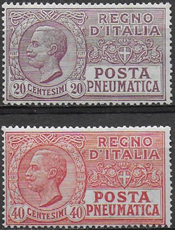 1925 Italia Pneumatica nuovi valori 2v. MNH Sassone n. 8/9