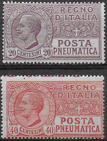 1925 Italia Pneumatica nuovi valori 2v. mc MNH Sassone n. 8/9