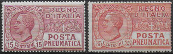 1927-28 Italia Pneumatica nuovi valori 2v. mc MNH Sassone n. 12/13