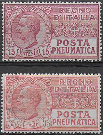1927-28 Italia Pneumatica nuovi valori 2v. sup MNH Sassone n. 12/13
