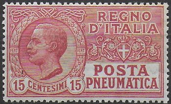1928 Italia Pneumatica 15c. violetto rosso sup MNH Sassone n. 12a