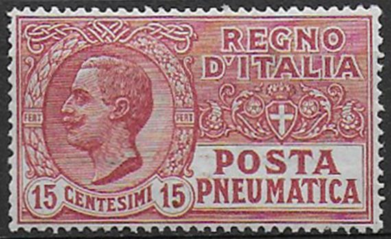 1928 Italia Pneumatica 15c. rosso bc MNH Sassone n. 12b