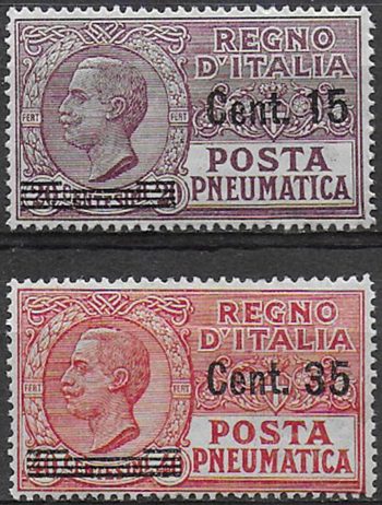 1927 Italia Pneumatica nuovi valori 2v. bc MNH Sassone n. 10/11
