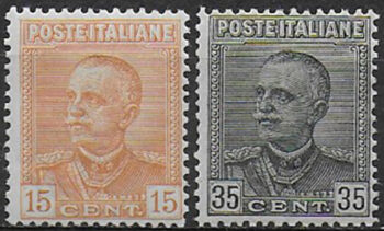 1929 Italia Vittorio Emanuele III 2v. MNH Sassone n. 240/41