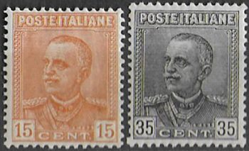 1929 Italia Vittorio Emanuele III 2v. bc MNH Sassone n. 240/41