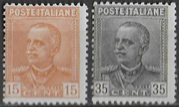 1929 Italia Vittorio Emanuele III 2v. mc MNH Sassone n. 240/41