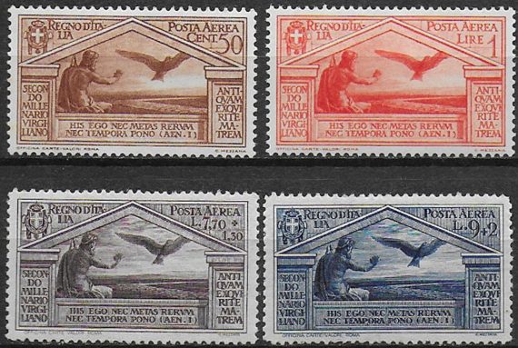 1930 Italia Bimillenario di Virgilio aerea 4v. bc MNH Sassone n. 21/24