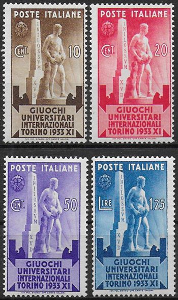 1933 Italia Giochi Universitari 4v. mc MNH Sassone n. 341/44