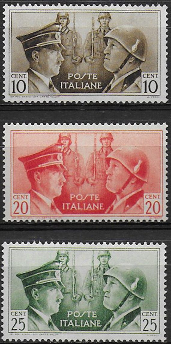 1941 Italia Asse italo-tedesca NE 3v. MNH Sassone n. 457A/C