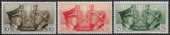 1941 Italia Asse italo-tedesca NE 3v. bc MNH Sassone n. 457A/C