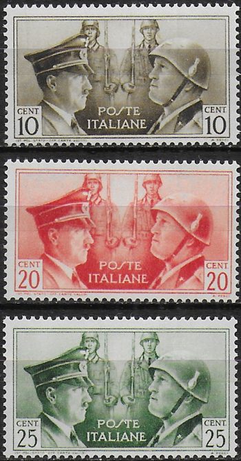 1941 Italia Asse italo-tedesca NE 3v. mc MNH Sassone n. 457A/C