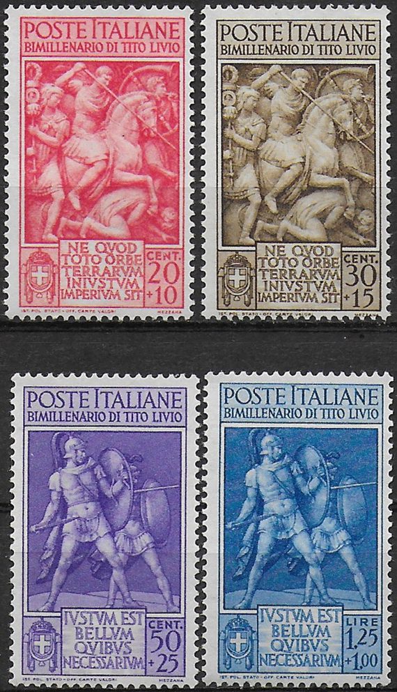 1941 Italia Bimillenario di Tito Livio 4v. MNH Sassone n. 458/61