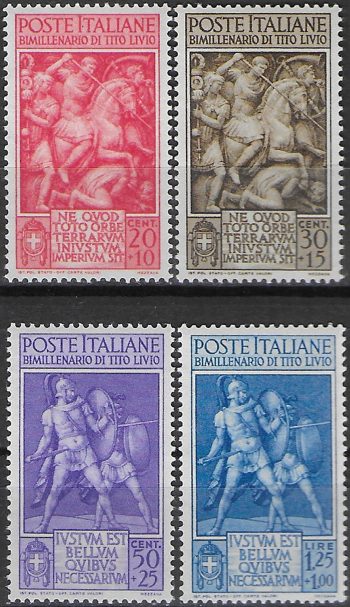 1941 Italia Bimillenary of Titus Livius 4v. bc MNH Sassone n. 458/61