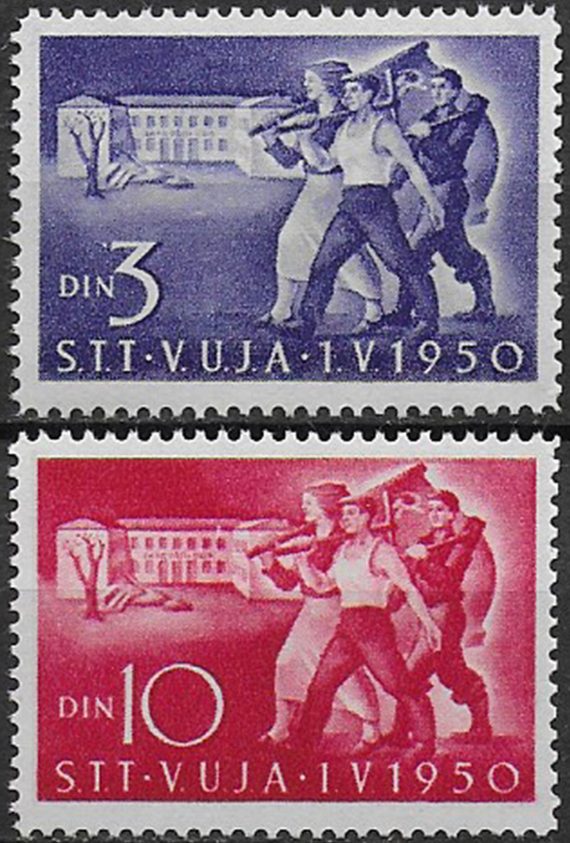 1950 Trieste B 1 maggio 2v. MNH Sassone n. 31/32