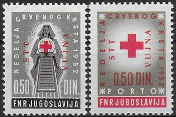 1952 Trieste B Red Cross 2v. MNH Sassone n. 65/66