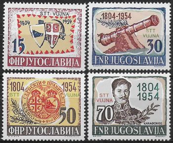 1954 Trieste B Insurrezione serba 4v. MNH Sassone n. 113/16